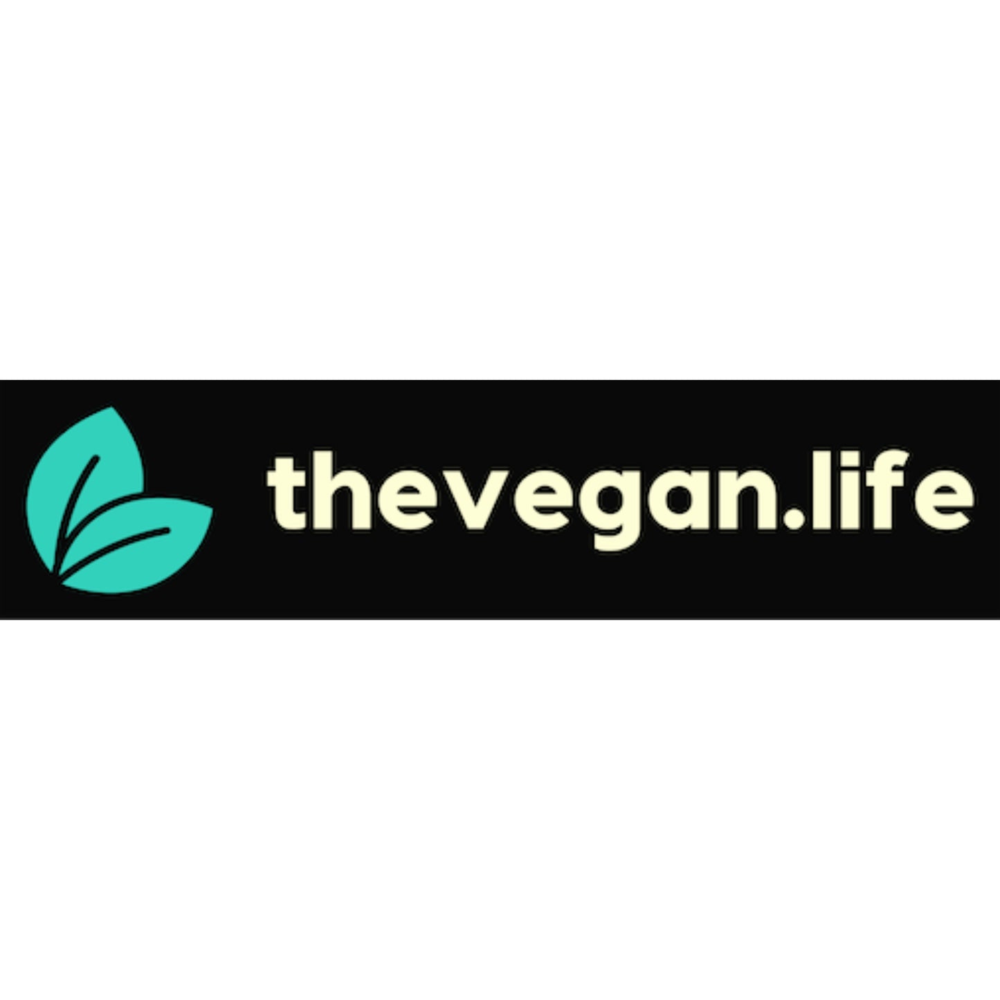 The Vegan Life Wordmark With Logo Glossy Vinyl Sticker